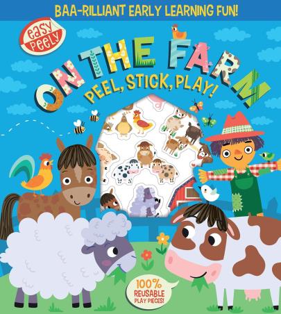 Book cover number 1 for On The Farm Peel, Stick, Play ! written by Holly Hall published by Imagine That Publishing Ltd