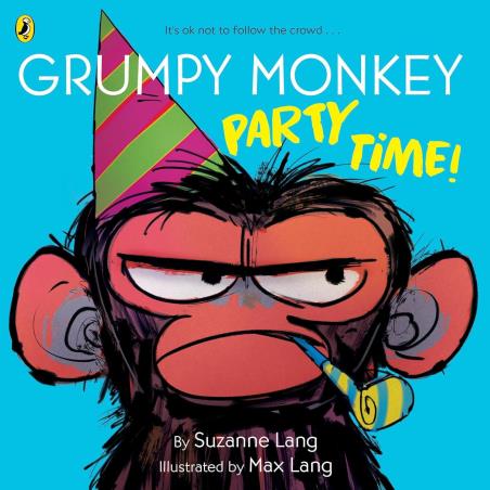 Book cover number 1 for Grumpy Monkey Party Time! written by Suzanne Lang, Max Lang published by Puffin
