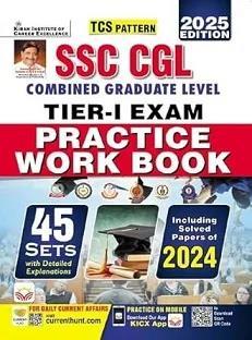 Book cover number 1 for SSC CGL Tier-1 Exam Practice Workbook 45 Sets (2025 Edition) written by NA published by Kiran Institute Of Career Excellence Pvt. Ltd.