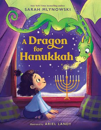 Book cover number 1 for A Dragon For Hanukkah written by Sarah Mlynowski, Ariel Landy published by Orchard Books