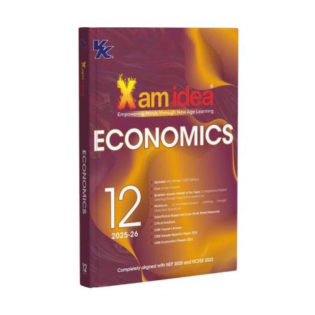 Book cover number 1 for Xam Idea Economics CBSE Class 12 (2025-26) written by NA published by VK Global Publications Pvt. Ltd.