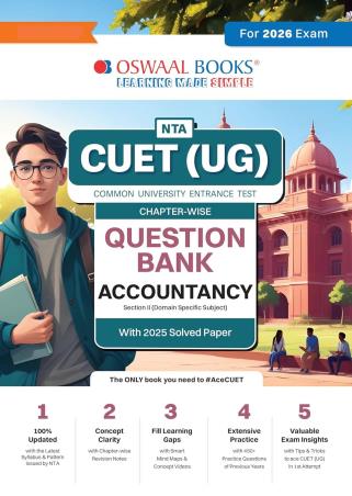 Book cover number 1 for Oswaal NTA CUET (UG) Chapterwise Question Bank Accountancy (2026 Exam) written by NA published by Oswaal Books