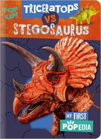Book cover number 1 for Triceratops vs Stegosaurus written by Alex Cox published by Make Believe Ideas Ltd.
