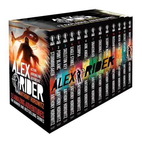 Book cover number 1 for Alex Rider (Set Of 13 Books) written by Anthony Horowitz published by Walker Books