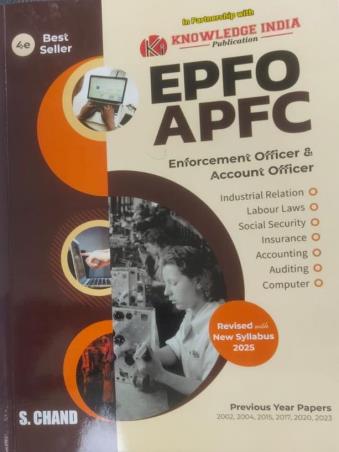 Book cover number 1 for EPFO APFC (Enforcement Officer & Account Officer) written by NA published by S. Chand Publishing