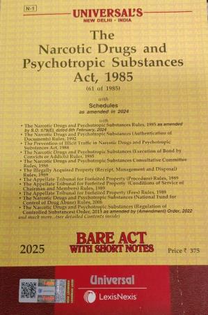Book cover number 1 for The Narcotic Drugs And Psychotropic Substances Act, 1985 (61 Of 1985) 2025 written by NA published by LexisNexis