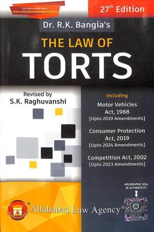 Book cover number 1 for The Law Of Torts written by R. K. Bangia published by Allahabad Law Agency