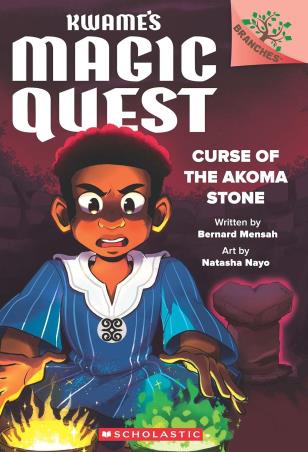 Book cover number 1 for Kwame's Magic Quest 4 : Curse Of The Akoma Stone written by Bernard Mensah published by Scholastic