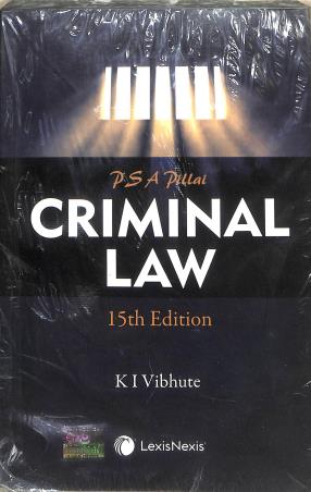 Book cover number 1 for Criminal Law written by P S A Pillai, K. I. Vibhute published by LexisNexis