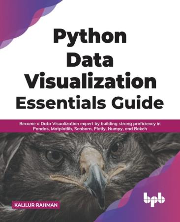 Book cover number 1 for Python Data Visualization Essentials Guide written by Kalilur Rahman published by BPB Publications