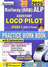 Book cover number 1 for Railway (RRB) ALP Assistant Loco Pilot Stage-1 (CBT-1) Exam Practice Work Book 30 Sets (2025Edition) written by NA published by Kiran Institute Of Career Excellence Pvt. Ltd.
