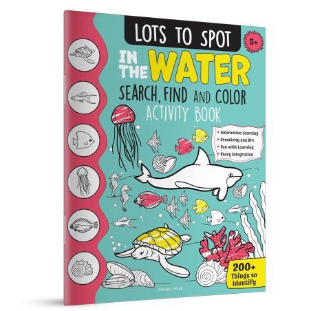 Book cover number 1 for Lots To Spot In The Water : Search, Find And Color Activity Book written by NA published by Wonder House
