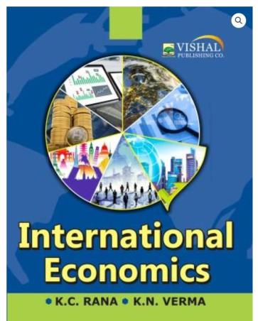 Book cover number 1 for International Economics written by K. N. Verma, K. C. Rana published by Vishal Publishing Co.