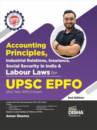 Book cover number 1 for Accounting Principles, Industrial Relations Insurance, Social Security In India & Labour Laws written by Aman Sharma published by Disha Publication