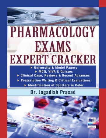 Book cover number 1 for Pharmacology Exams Expert Cracker written by Jagadish Prasad published by PharmaMed Press