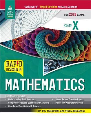 Book cover number 1 for Rapid Revision In Mathematics Class 10 (For 2026 Exams) written by R. S. Aggarwal, Vikas Aggarwal published by S. Chand Publishing