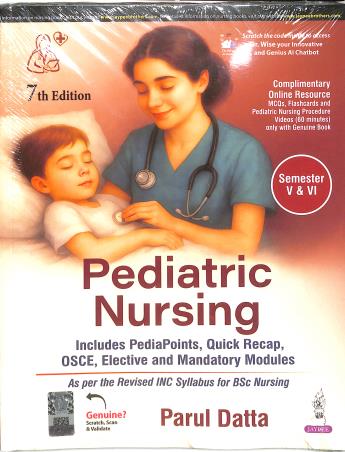 Book cover number 1 for Pediatric Nursing (Semester 5 & 6) written by Parul Datta published by Jaypee Brothers Medical Publishers (P) Ltd.