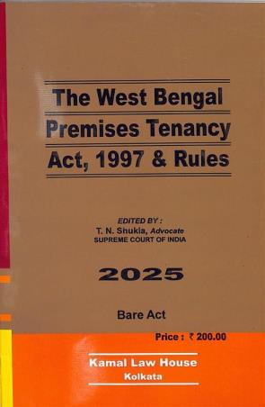 Book cover number 1 for The West Bengal Premises Tenancy Act, 1997 & Rules (2025) written by NA published by Kamal Law House