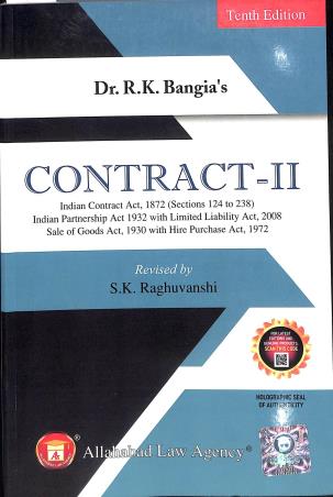 Book cover number 1 for Contract 2 written by R. K. Bangia published by Allahabad Law Agency