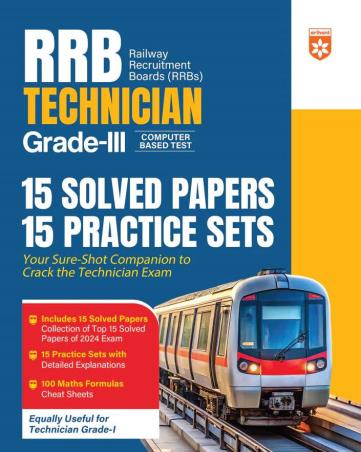 Book cover number 1 for RRB Technician (Grade 3) 15 Solved Papers / 15 Practice Sets written by Pradeep Srivastava, Pratap Singh, Sanjeev Dixit, Sushil Singh published by Arihant Publications (India) Limited