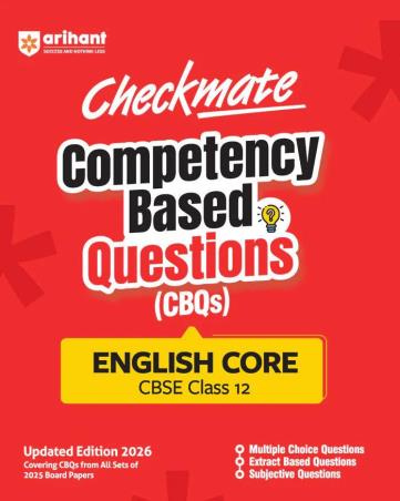 Book cover number 1 for Checkmate Competency Based Questions (CBQs) English Core CBSE Class 12 written by Neha Vats published by Arihant Prakashan