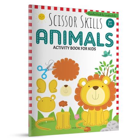 Book cover number 1 for Scissor Skills : Animals (Activity Book For Kids) written by NA published by Wonder House