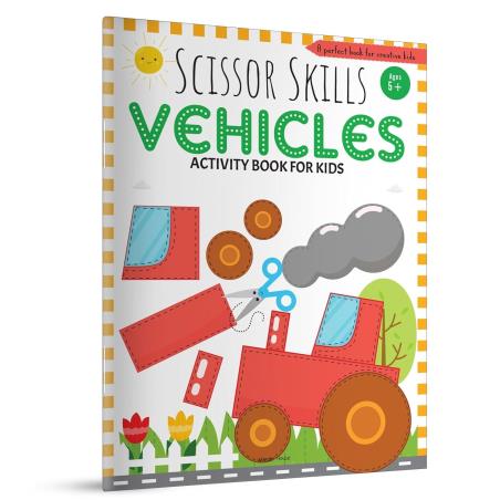 Book cover number 1 for Scissor Skills : Vehicles (Activity Book For Kids) written by NA published by Wonder House