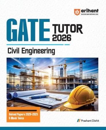 Book cover number 1 for GATE Tutor 2026 Civil Engineering written by Prashant Dixhit published by Arihant Publications (India) Limited