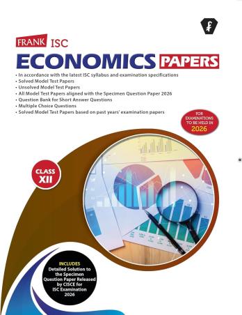 Book cover number 1 for Frank ISC Economics Papers Class 12 (2026) written by NA published by Franksons