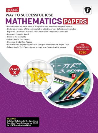 Book cover number 1 for Frank New Way To Successful ICSE Mathematics Papers Class 10 (2026) written by NA published by Franksons