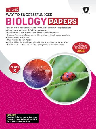Book cover number 1 for Frank New Way To Successful ICSE  Biology Papers Class 10 (2026) written by NA published by Franksons