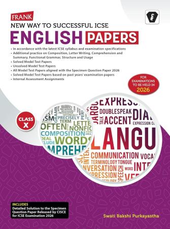 Book cover number 1 for Frank New Way To Successful ICSE English Papers Class 10 (2026) written by NA published by Franksons
