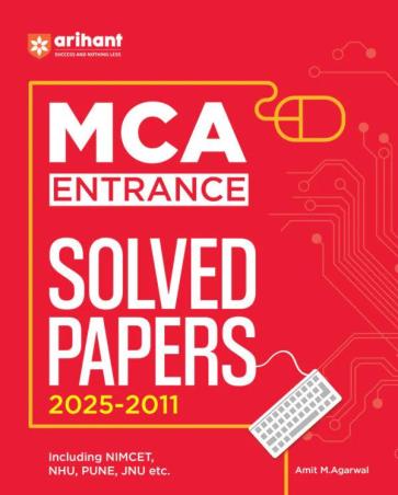 Book cover number 1 for MCA Entrance Solved Papers (2025-2011) written by NA published by Arihant Publications (India) Limited