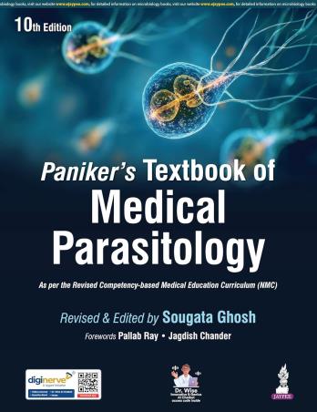 Book cover number 1 for Paniker's Textbook Of Medical Parasitology written by Sougata Ghosh published by Jaypee Brothers Medical Publishers (P) Ltd.