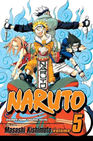 Book cover number 1 for Naruto Volume 5 written by Masashi Kishimoto published by Simon & Schuster