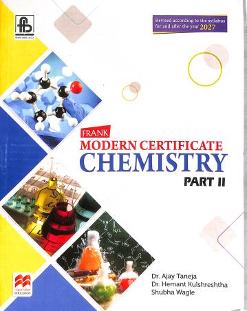 Book cover number 1 for Frank Modern Certificate Chemistry Part 2 Class 10 (2027) written by NA published by Frank Bros. & Co.