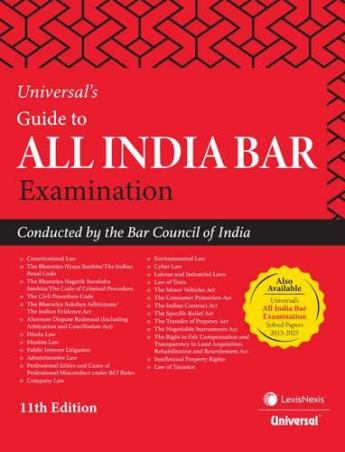 Book cover number 1 for Universal’s Guide To All India Bar Examination - Solved Papers 2015-2025 written by NA published by LexisNexis