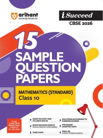 Book cover number 1 for I Succeed 15 Sample Question Papers Mathematics (Standrad) Class 10 (CBSE 2026) written by Aditya Shukla, Astha Singhal published by Arihant Prakashan