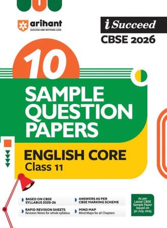 Book cover number 1 for I-Succeed 10 Sample Question Papers English Core Class 11 (CBSE 2026) written by NA published by Arihant Prakashan