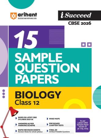 Book cover number 1 for I Succeed 15 Sample Question Papers Biology Class 12 (CBSE 2026) written by Himanshi Gambhir, Yogita Bisht published by Arihant Prakashan