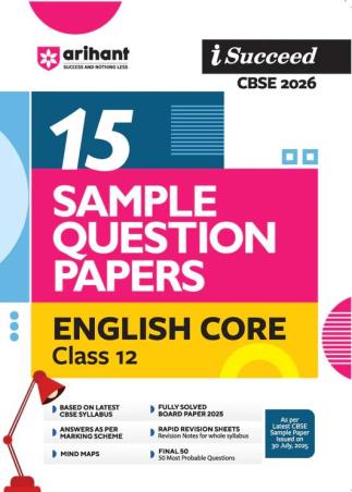 Book cover number 1 for I Succeed 15 Sample Question Papers English Core Class 12 (CBSE 2026) written by Ravi Shashank, Jaanvi Jaiswal published by Arihant Prakashan