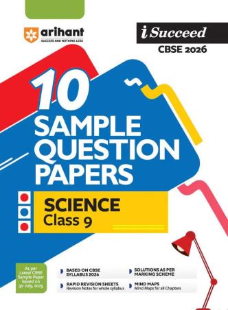Book cover number 1 for I Succeed 10 Sample Question Papers Science Class 9 (CBSE 2026) written by Anjali Patel, Rahul Kumar, Manvi Gupta published by Arihant Prakashan
