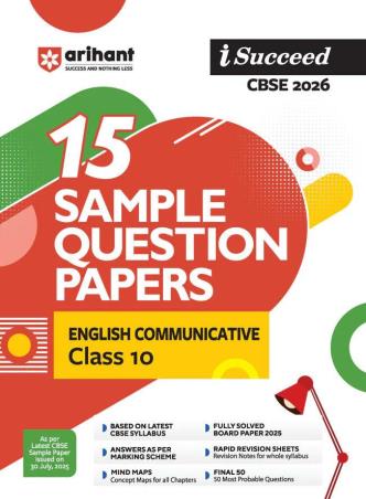 Book cover number 1 for I Succeed 15 Sample Question Papers English Communicative Class 10 (CBSE 2026) written by Sumit Singh, Niranjana Anupurath published by Arihant Prakashan