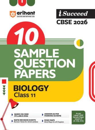 Book cover number 1 for I Succeed 10 Sample Question Papers Biology Class 11 (CBSE 2026) written by Manvi Sirohi, Himanshi Gambhir published by Arihant Prakashan