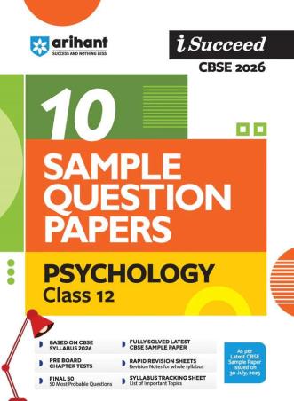 Book cover number 1 for I Succeed 10 Sample Question Papers Psychology Class 12 (CBSE 2026) written by Chanda Singh, Vagisha Mehta published by Arihant Prakashan