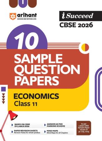 Book cover number 1 for I Succeed 10 Sample Question Papers Economics Class 11 (CBSE 2026) written by Ginni Juneja, Mariya Rashid published by Arihant Prakashan