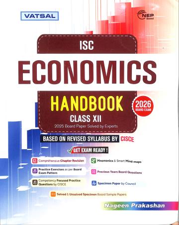 Book cover number 1 for Vatsal ISC Economics Handbook Class 12 (2026 Examination) NEP written by NA published by Nageen Prakashan Pvt. Ltd.