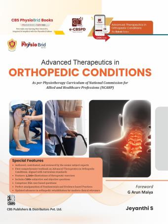 Book cover number 1 for Advanced Therapeutics In Orthopedic Conditions written by Jeyanthi S published by CBS Publishers & Distributors Pvt. Ltd.