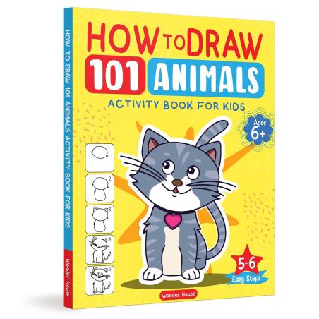 Book cover number 1 for How To Draw : 101 Animals Activity Book For Kids written by NA published by Wonder House