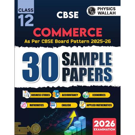 Book cover number 1 for 30 Sample Papers Commerce CBSE Class 12 (2026 Examination) written by NA published by Physicswallah Private Limited